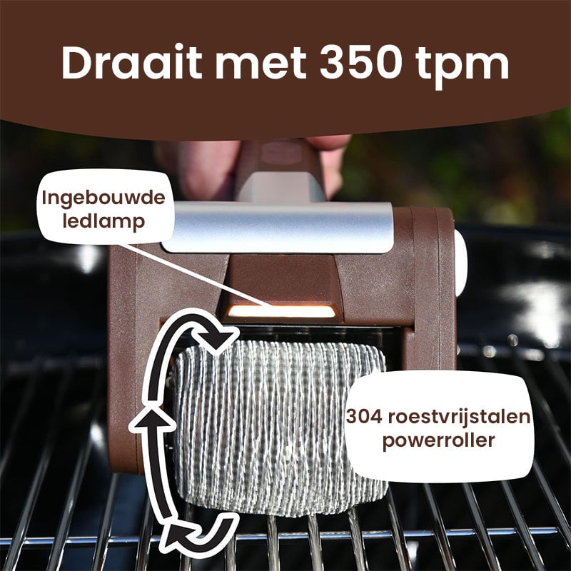 Elektrische grillreiniger zonder borstelharen