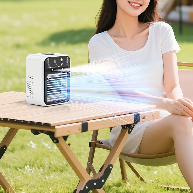 Draagbare 3-in-1 koelventilator met 2 snelheden en mistfunctie
