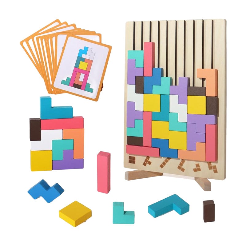 Houten Stapel Puzzelset