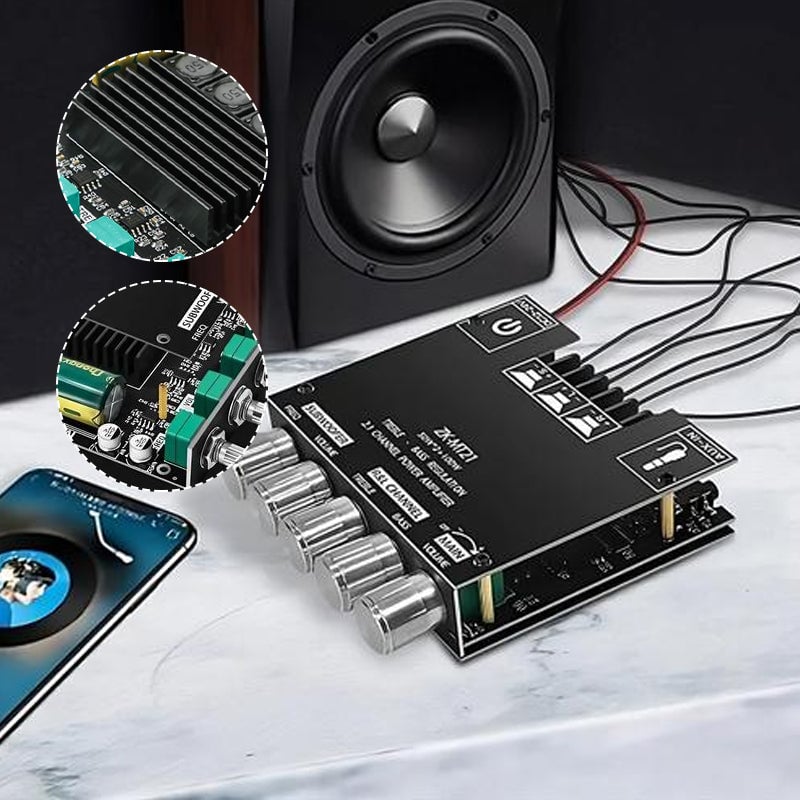 2.1-kanaals audio-ontvanger-versterkermodule