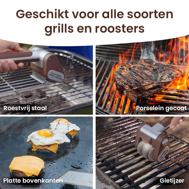 Elektrische grillreiniger zonder borstelharen