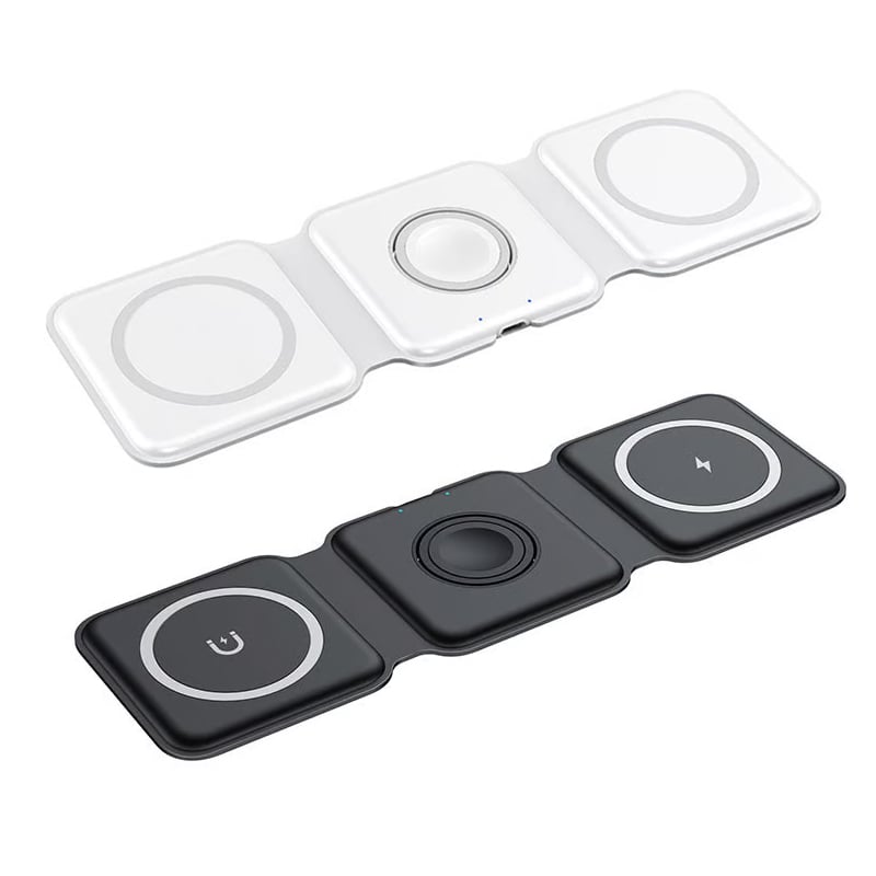 Nieuwe opvouwbare 3-in-1 draadloze oplader