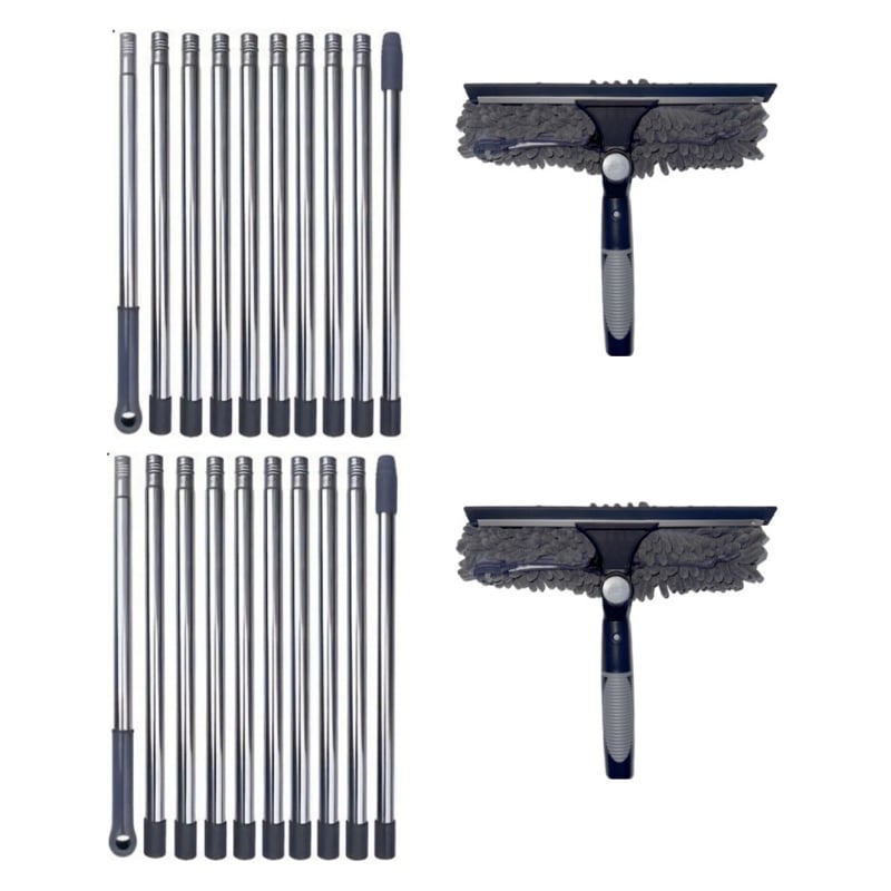 425 cm 2-in-1 intrekbare raamreinigingsborstel en schraperset