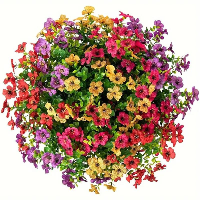 Kunstmatige bloem (12pcs/set), UV-bestendige kleurrijke nepbloem