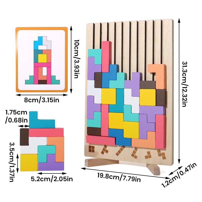 Houten Stapel Puzzelset