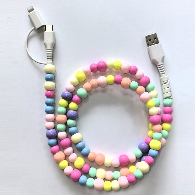 Creatieve kralen 2-in-1 datakabel