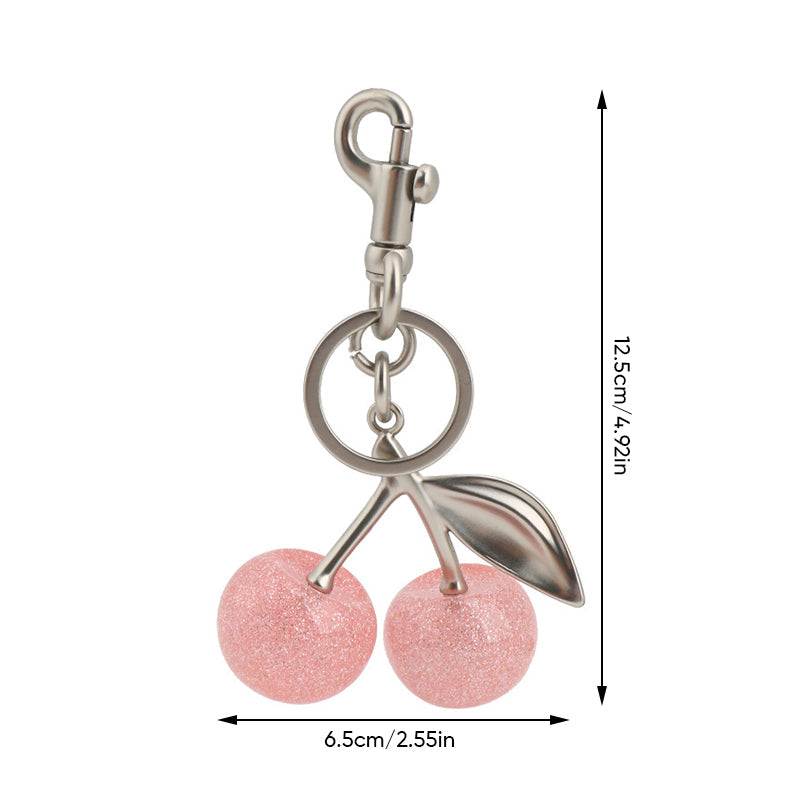 Schattige sleutelhanger met kersenmotief