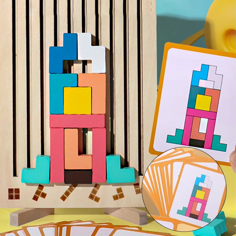 Houten Stapel Puzzelset