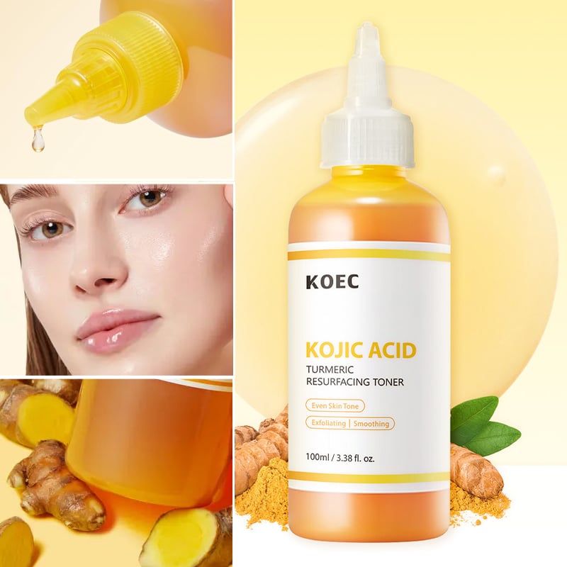 Tonique au curcuma et à l'acide kojique pour le visage et le corps