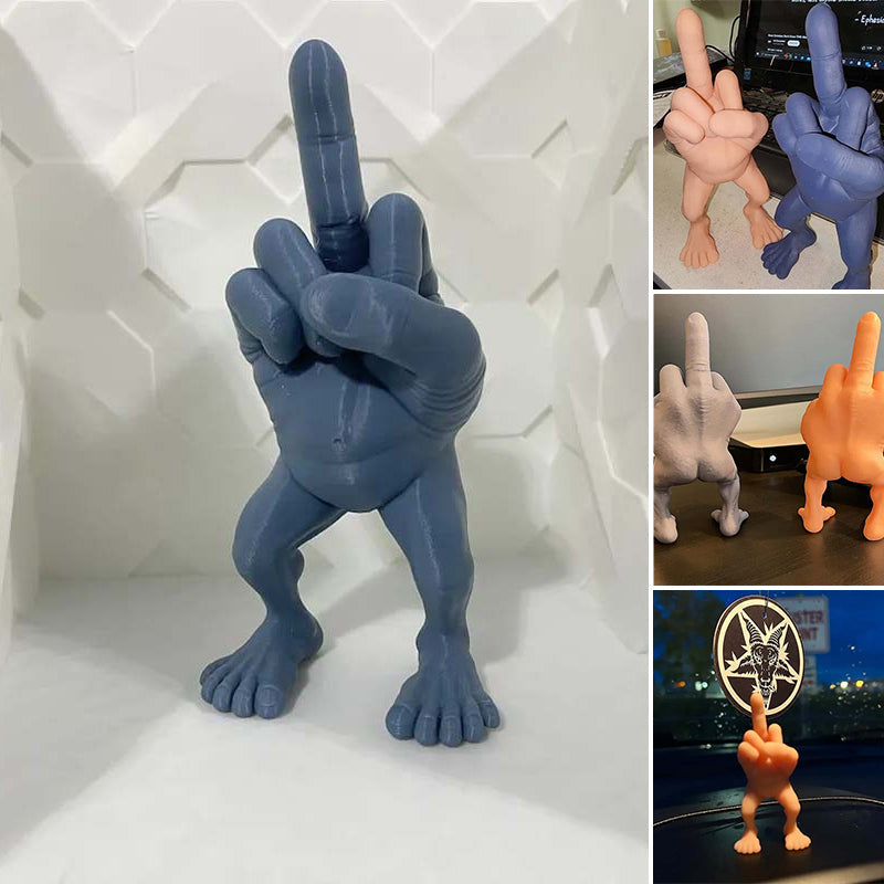Middelvingerfiguur Met Benen