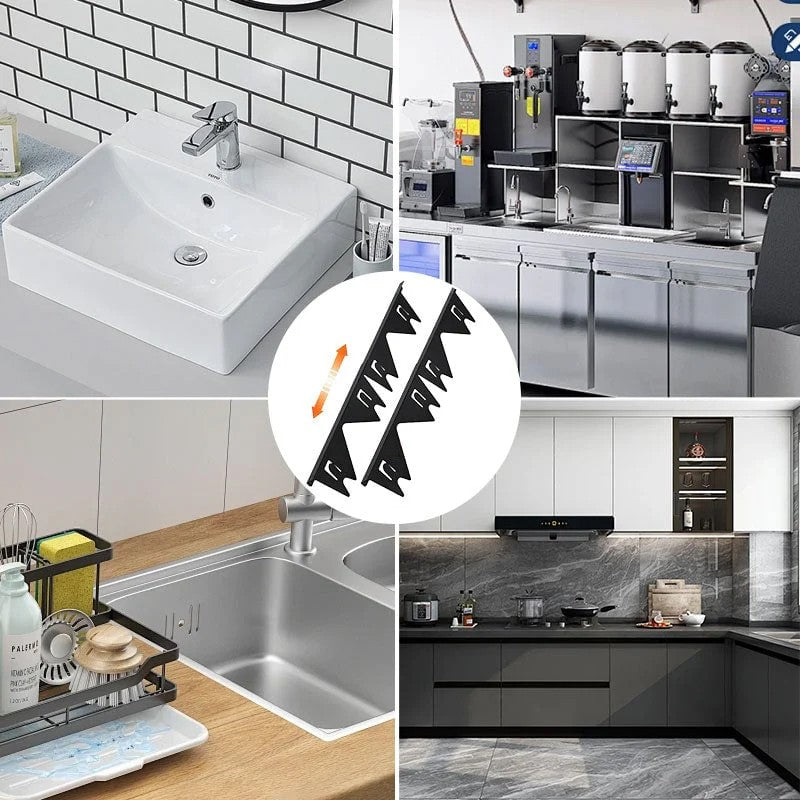 Couvre-joints de cuisinière rétractables en inox