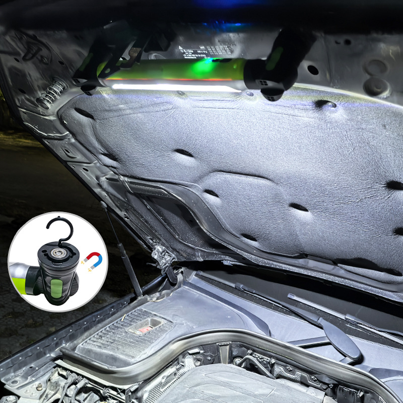 5200mAh oplaadbare werklamp voor onder de motorkap met magnetische voet & ophanghaken