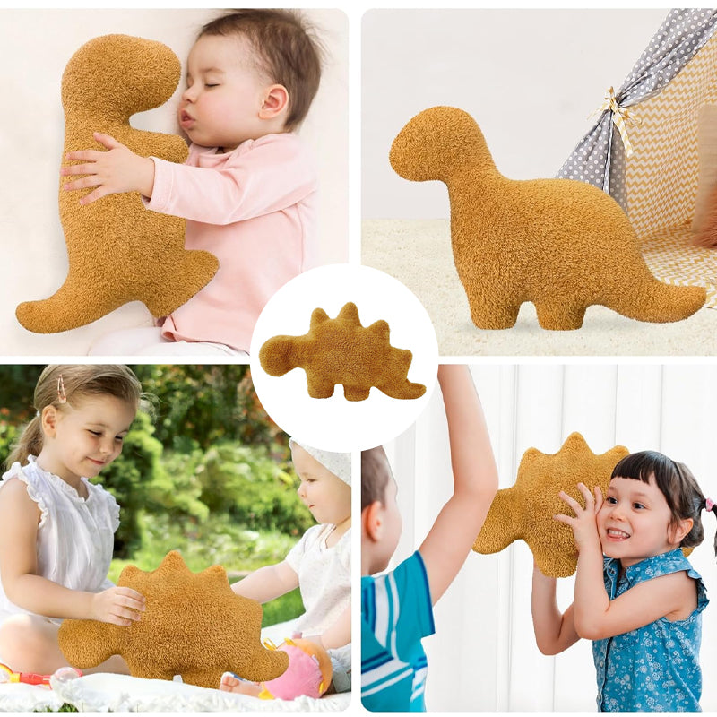 Coussin en peluche dinosaure