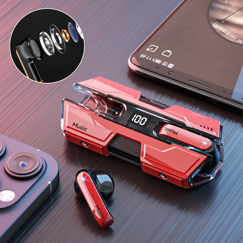 Semi-in-ear ontwerp draadloze headset