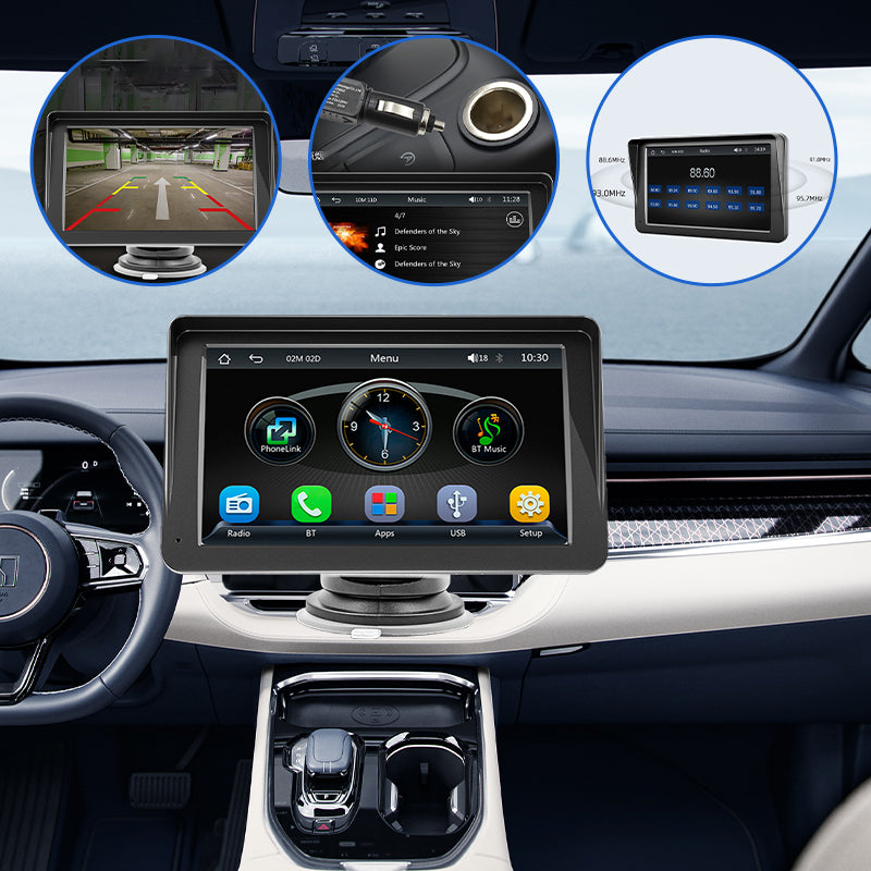 2025 Geüpgradede draadloze CarPlay-stereo met zuignap