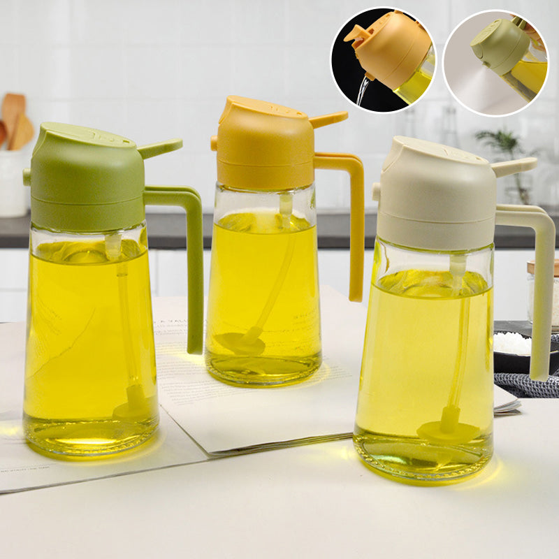 2-in-1 glazen olieverstuiver en dispenser