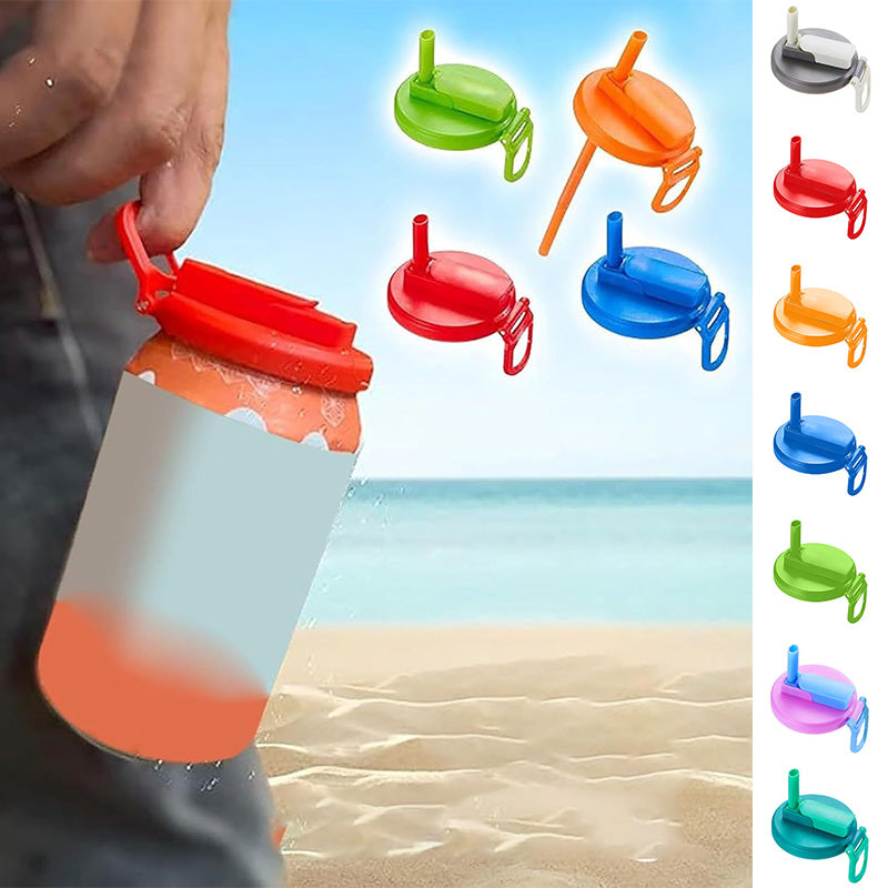 Couvercle pour canette de soda paille