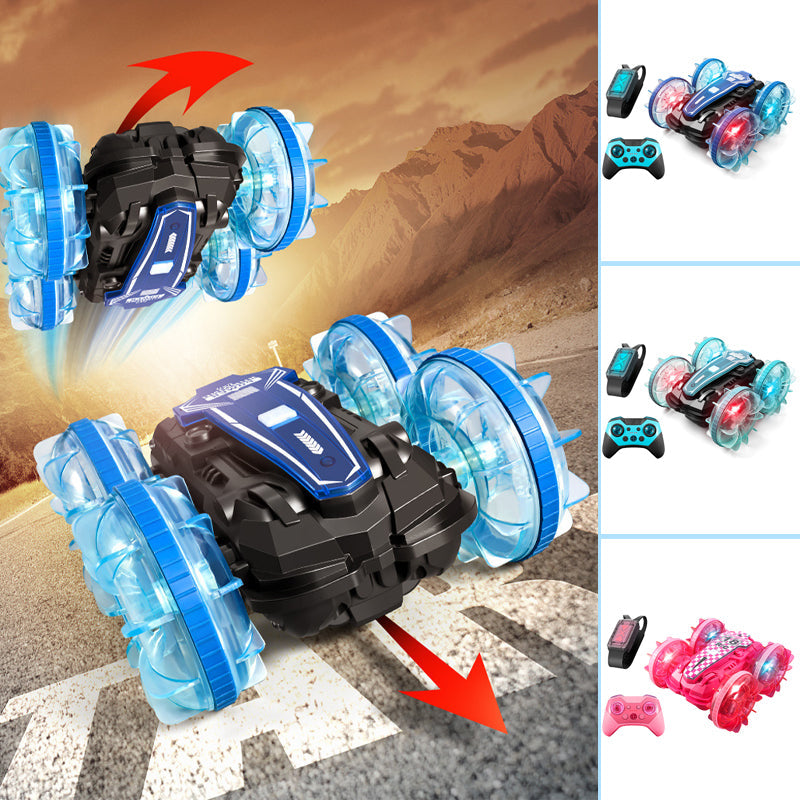 RC Stuntauto voor Land en Water met 2 Afstandsbedieningen