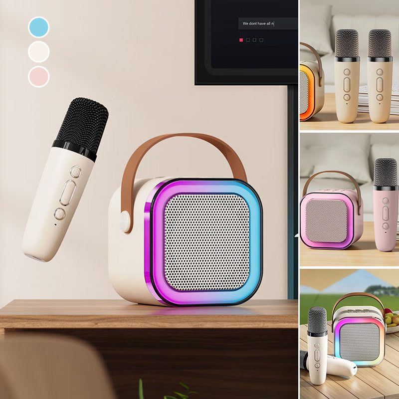 Mini Karaoke Machine met draadloze microfoons