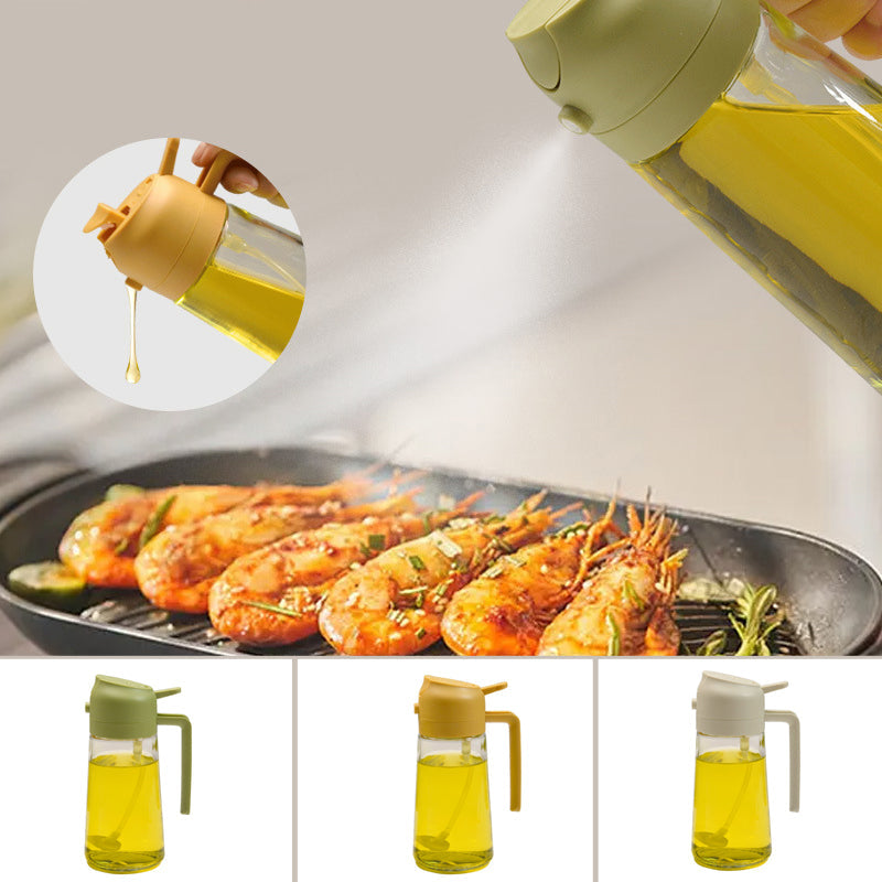 2-in-1 glazen olieverstuiver en dispenser