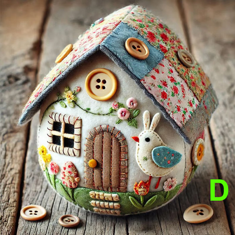 Patchwork vilten eierhuis doe-het-zelfpakket