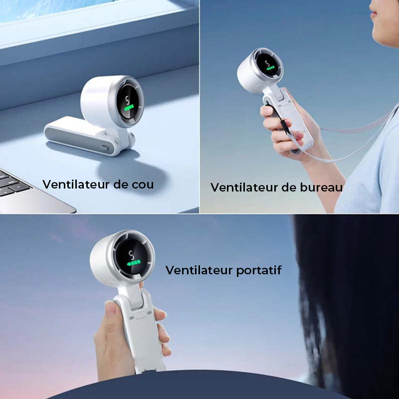 Ventilateur à turbine à grande vitesse pliable à la main