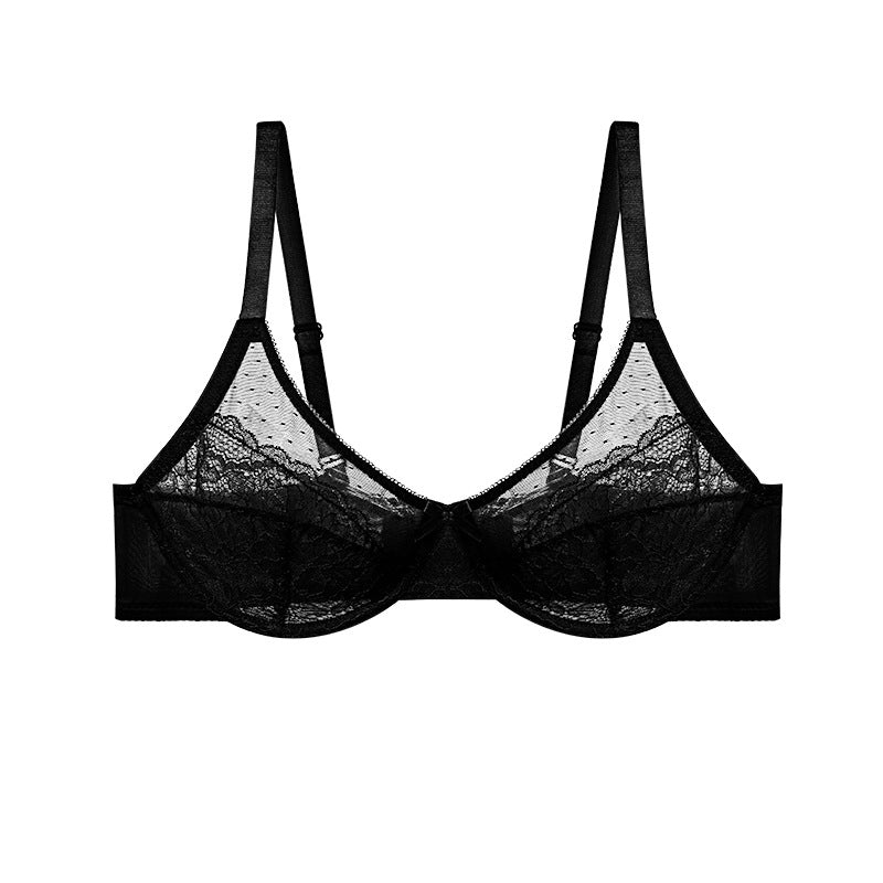 Soutien-gorge confort en dentelle florale et maille respirante