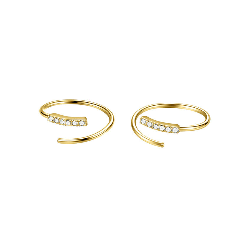Boucle d'oreille double torsion minimaliste