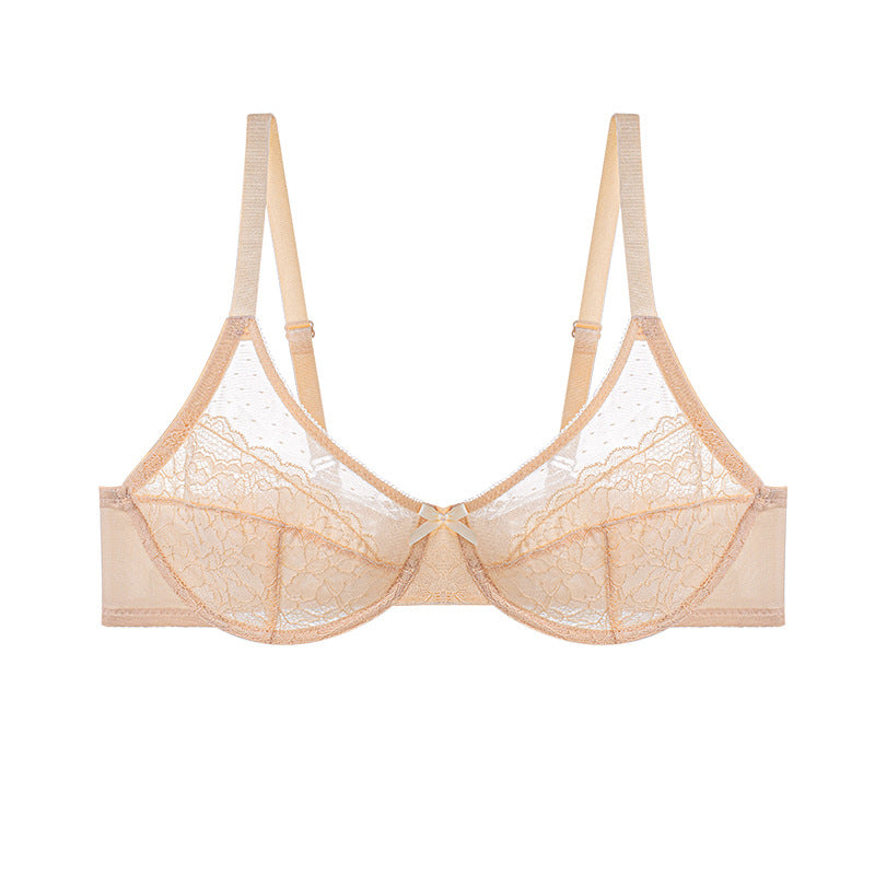 Soutien-gorge confort en dentelle florale et maille respirante