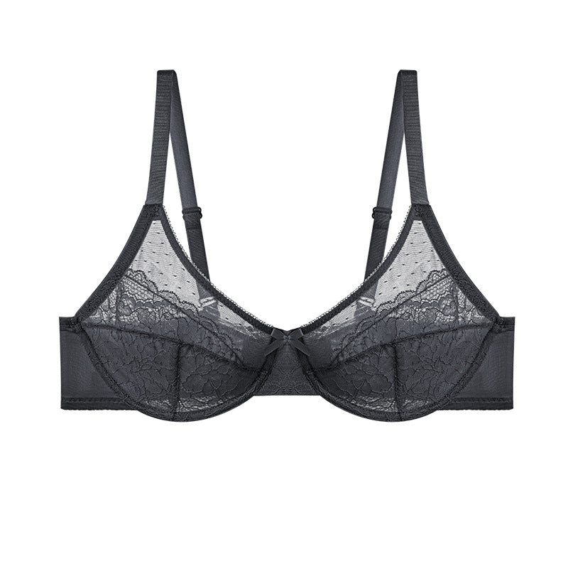 Soutien-gorge confort en dentelle florale et maille respirante