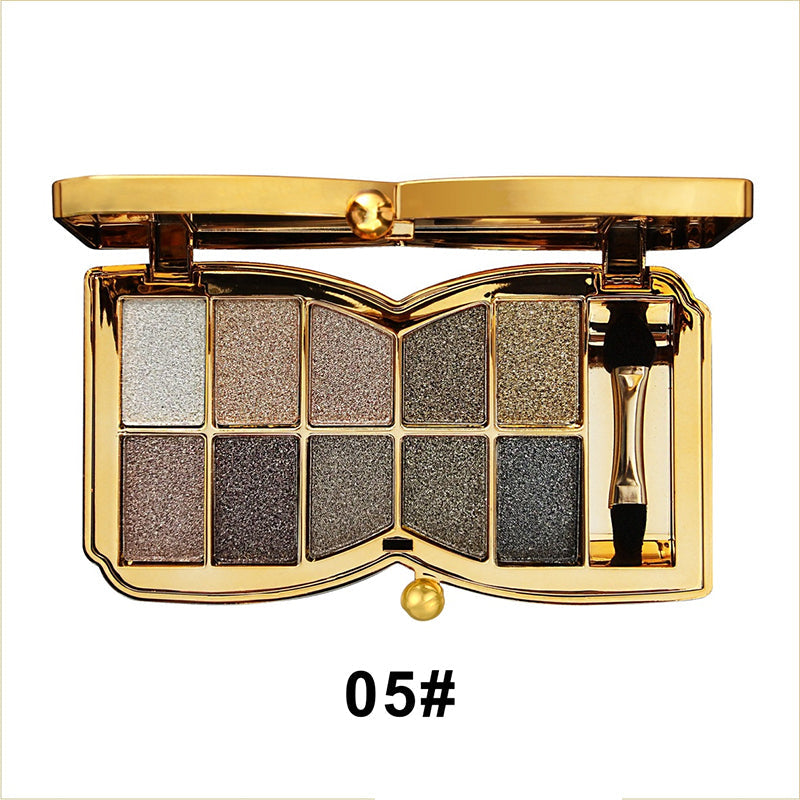 Palette d'ombres à paupières 10 couleurs pailletées
