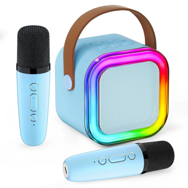 Mini Karaoke Machine met draadloze microfoons