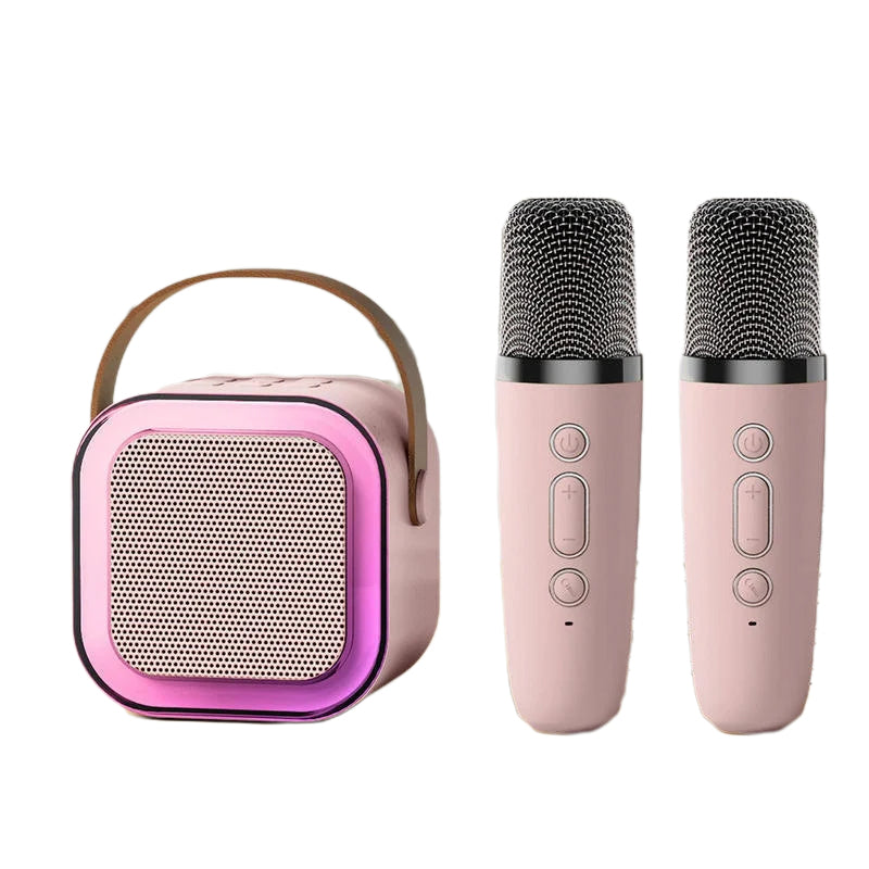 Mini Karaoke Machine met draadloze microfoons