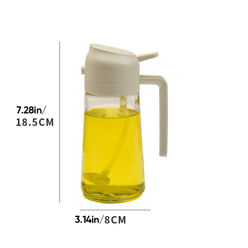 2-in-1 glazen olieverstuiver en dispenser