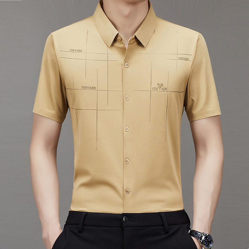 Chemise d'affaires en soie glacée pour hommes