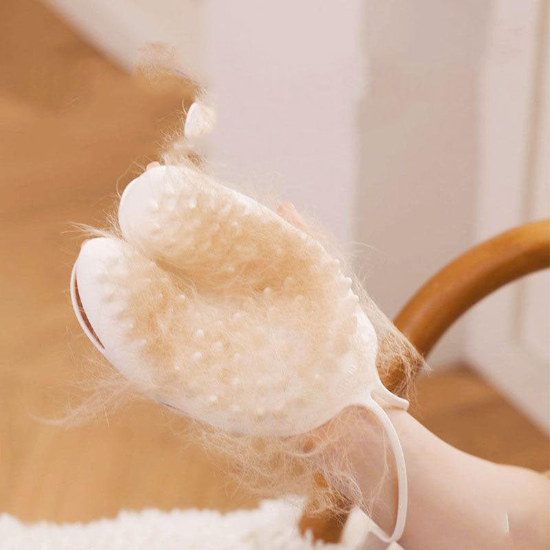 Gants de toilettage pour animaux de compagnie Nettoyage double face