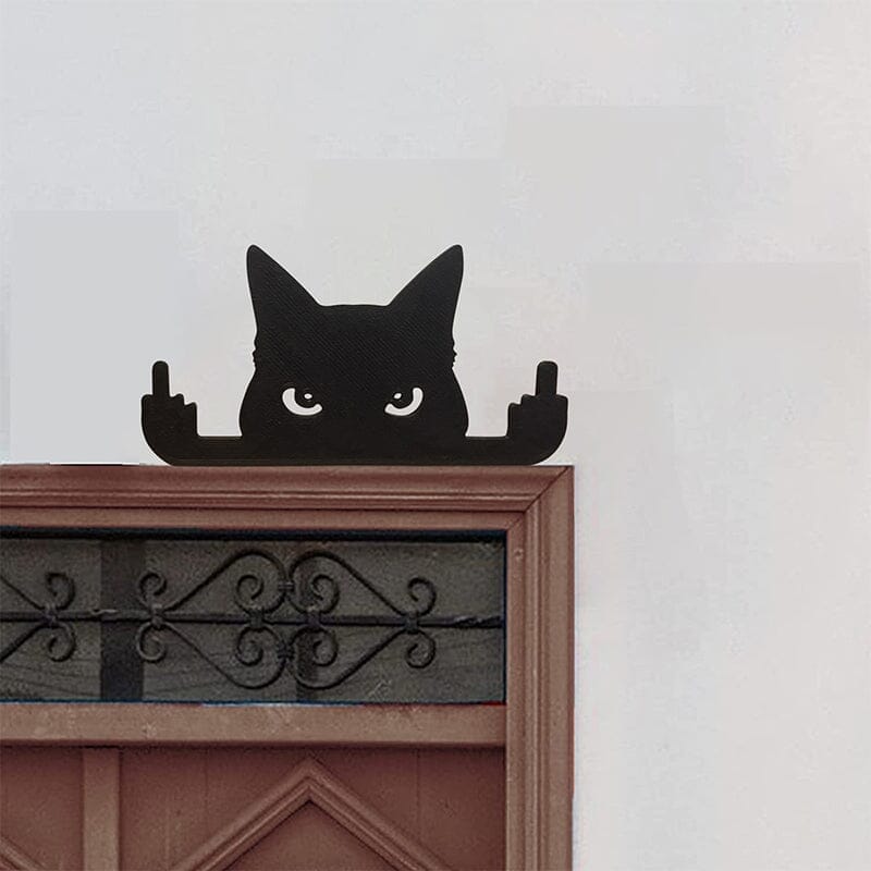 Ornement de chat chat doigt du milieu