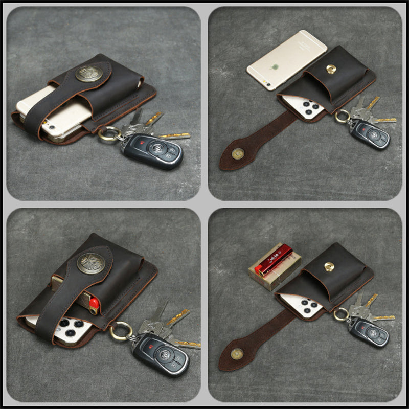 Étui de Téléphone en Cuir Multifonctionnel
