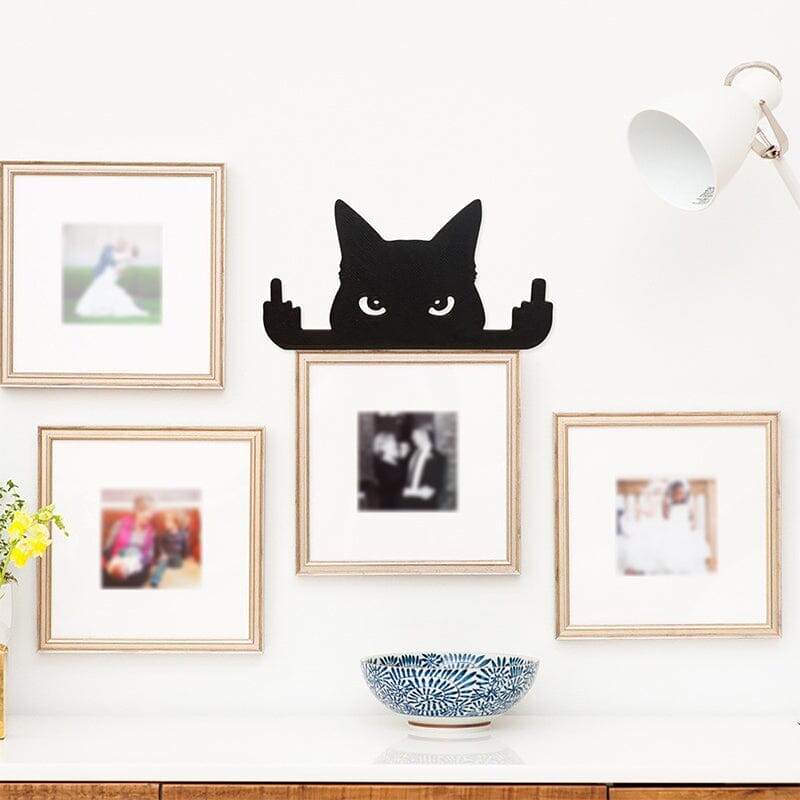Ornement de chat chat doigt du milieu