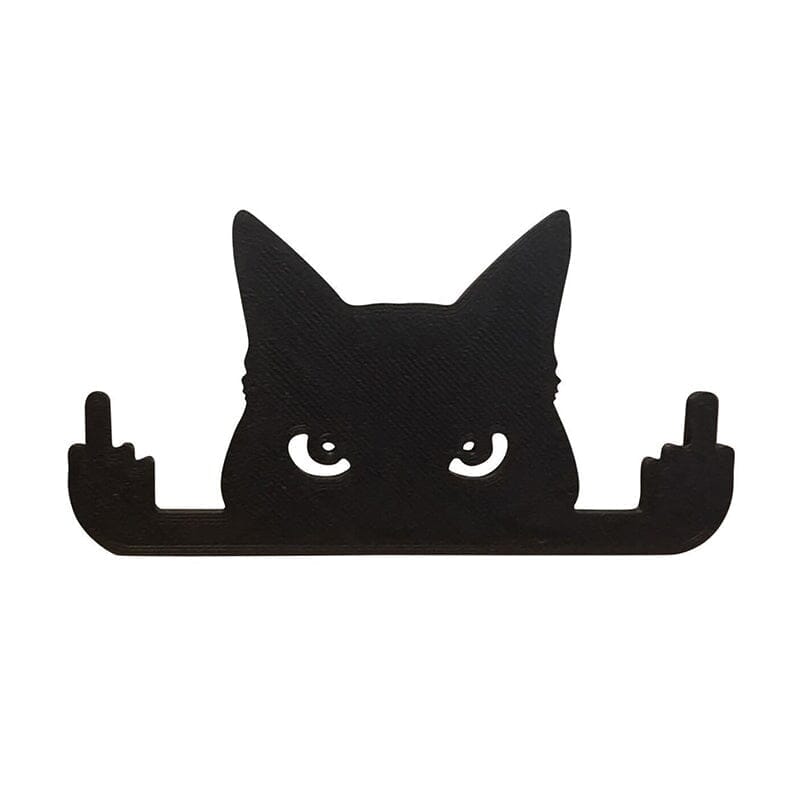 Ornement de chat chat doigt du milieu