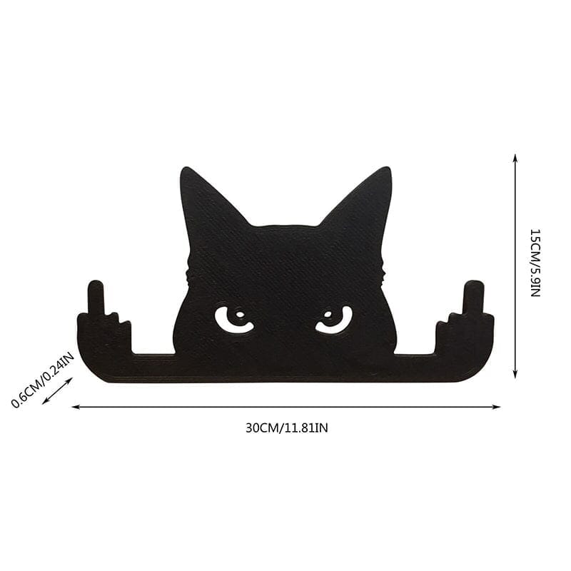 Ornement de chat chat doigt du milieu