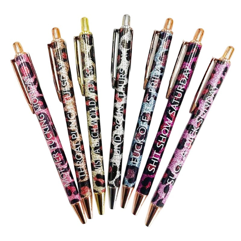 Stylo à bille imprimé léopard