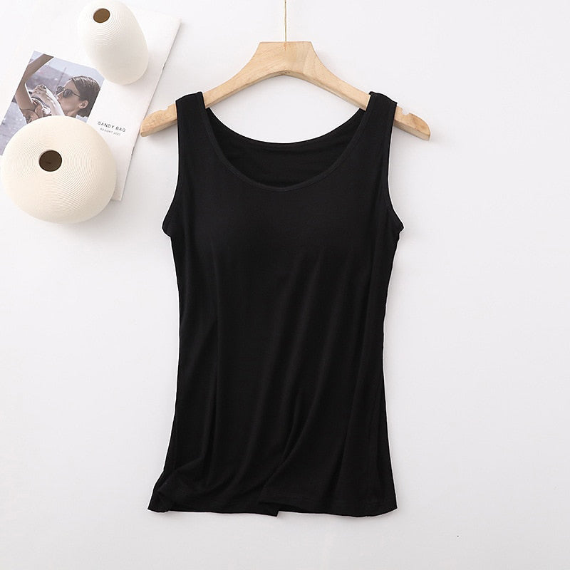 Débardeur femme avec soutien-gorge intégré