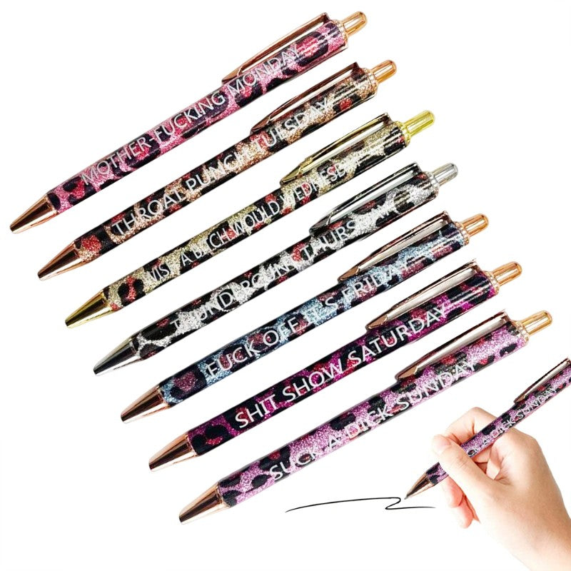 Stylo à bille imprimé léopard