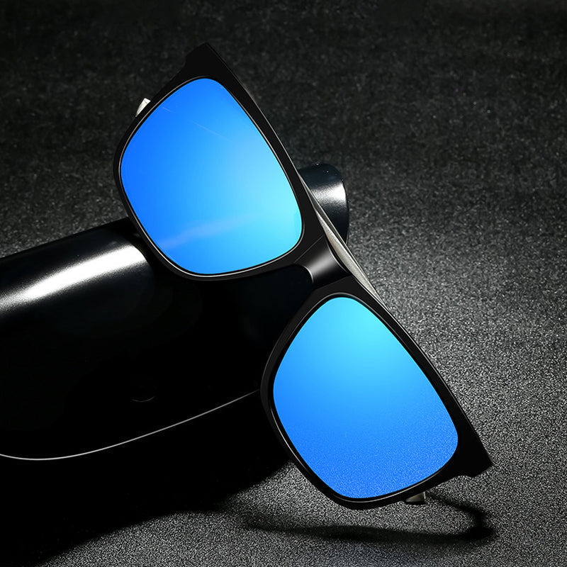Lunettes de soleil polarisées à monture en aluminium et magnésium pour hommes