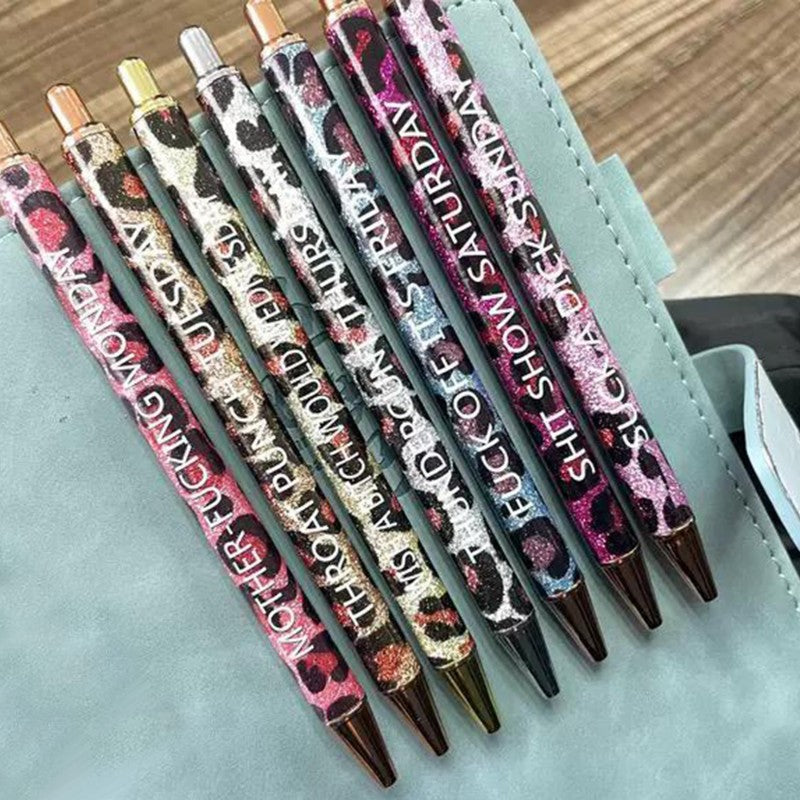 Stylo à bille imprimé léopard