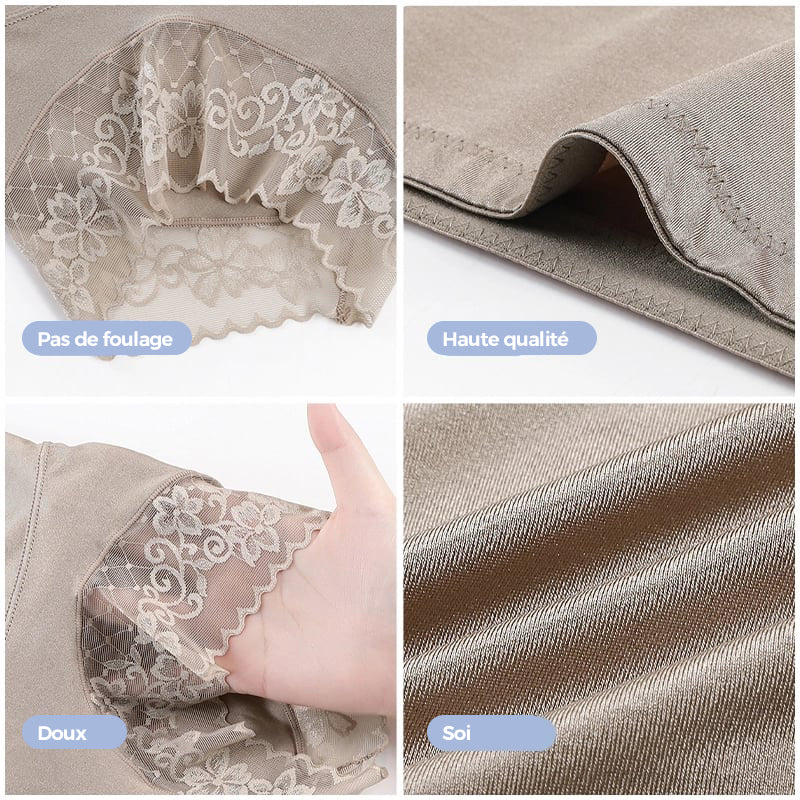 Culotte Moulante de Taille Haute En Soie