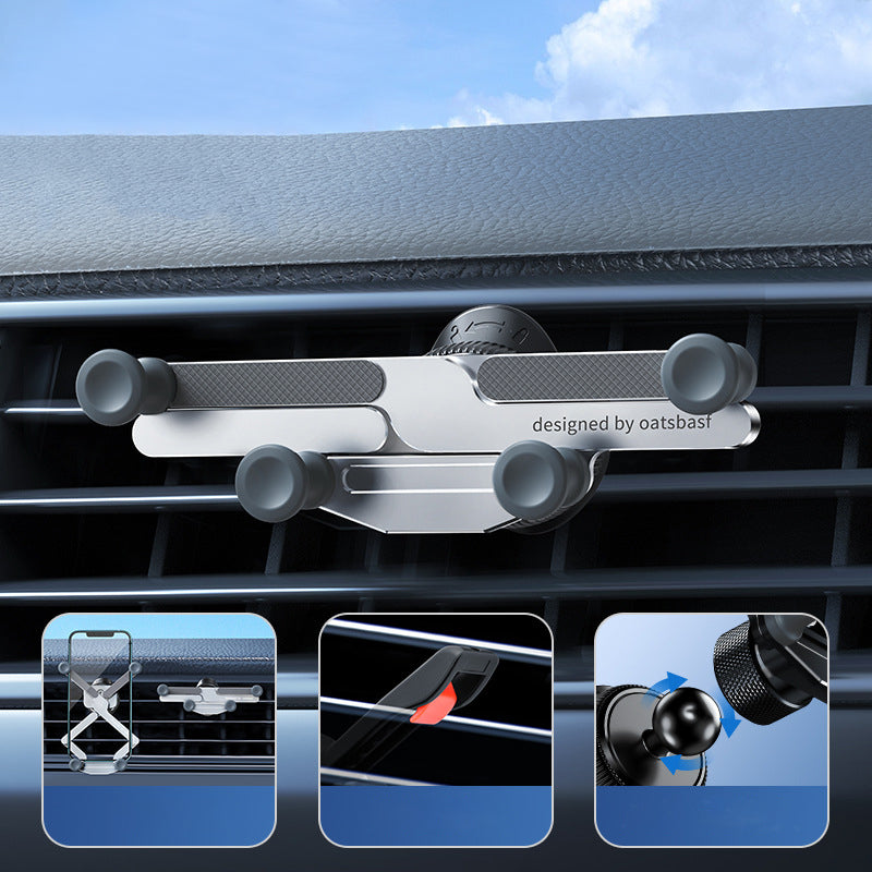 Support de téléphone de voiture de montage d'évent rotatif invisible