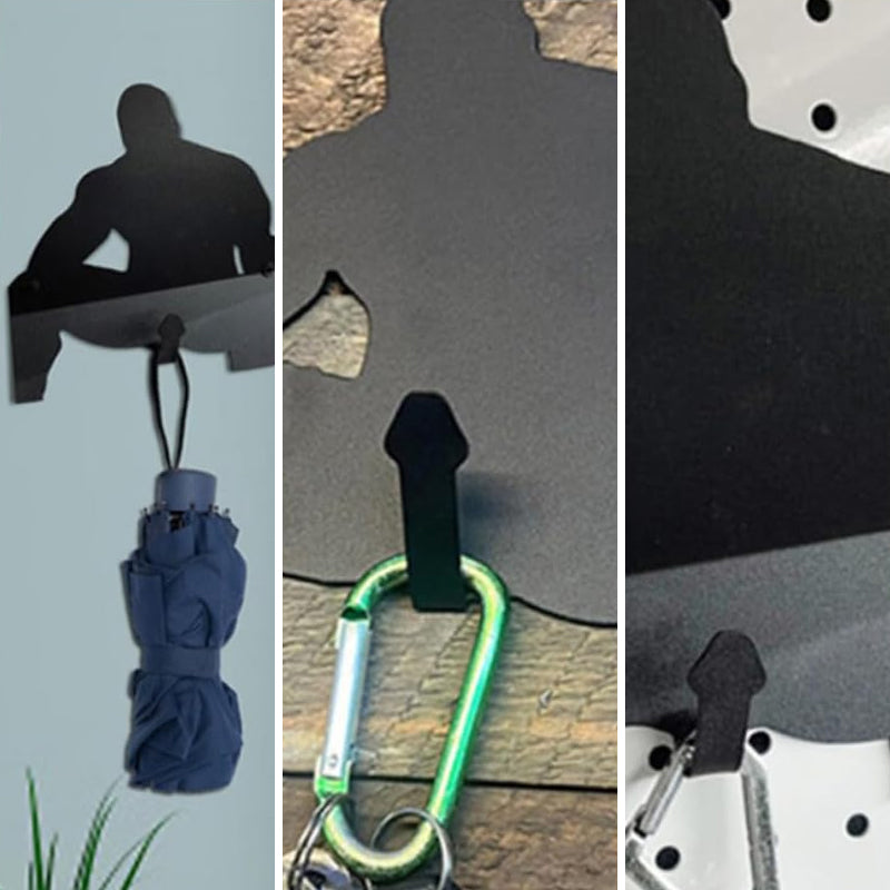 Creatieve sleutelhaak voor aan de muur