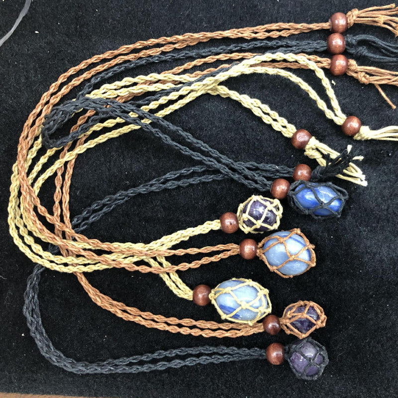 Collier Cordon Ciré Pour Pendentif Cristal